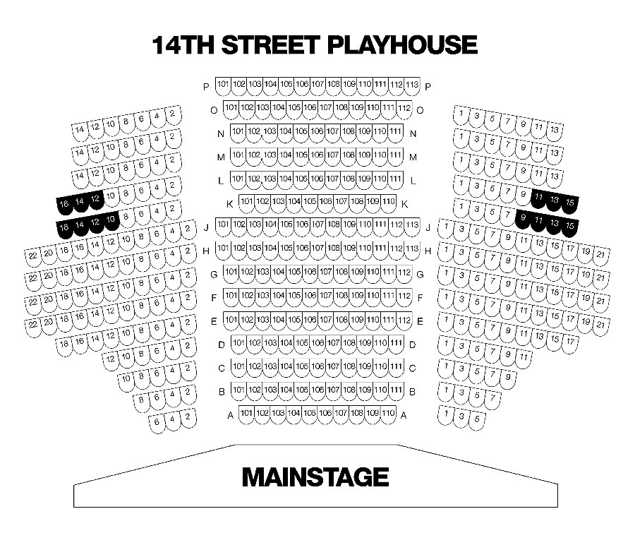 14th Street Playhouse Main Stage Seating Chart