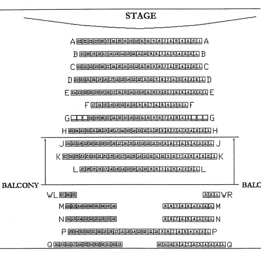 Hosch Theatre Seating Chart